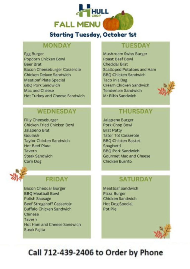 Grain elevator, convenience store, gas station, quality goods and expert services at Hull Coop in Hull, IA.